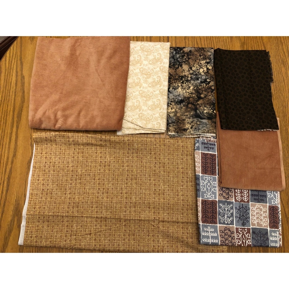 Fall Quilting Fabric Remnants Lot 3lb 4oz Fall Autumn Palette Muted Destash